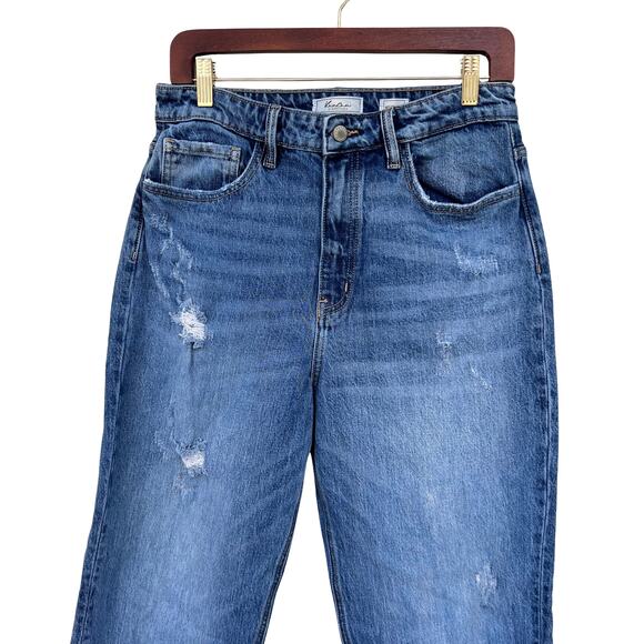 KanCan Signature 90s Straight High Rise Distressed Blue Jeans 28 Vintage Y2K - Picture 5 of 10